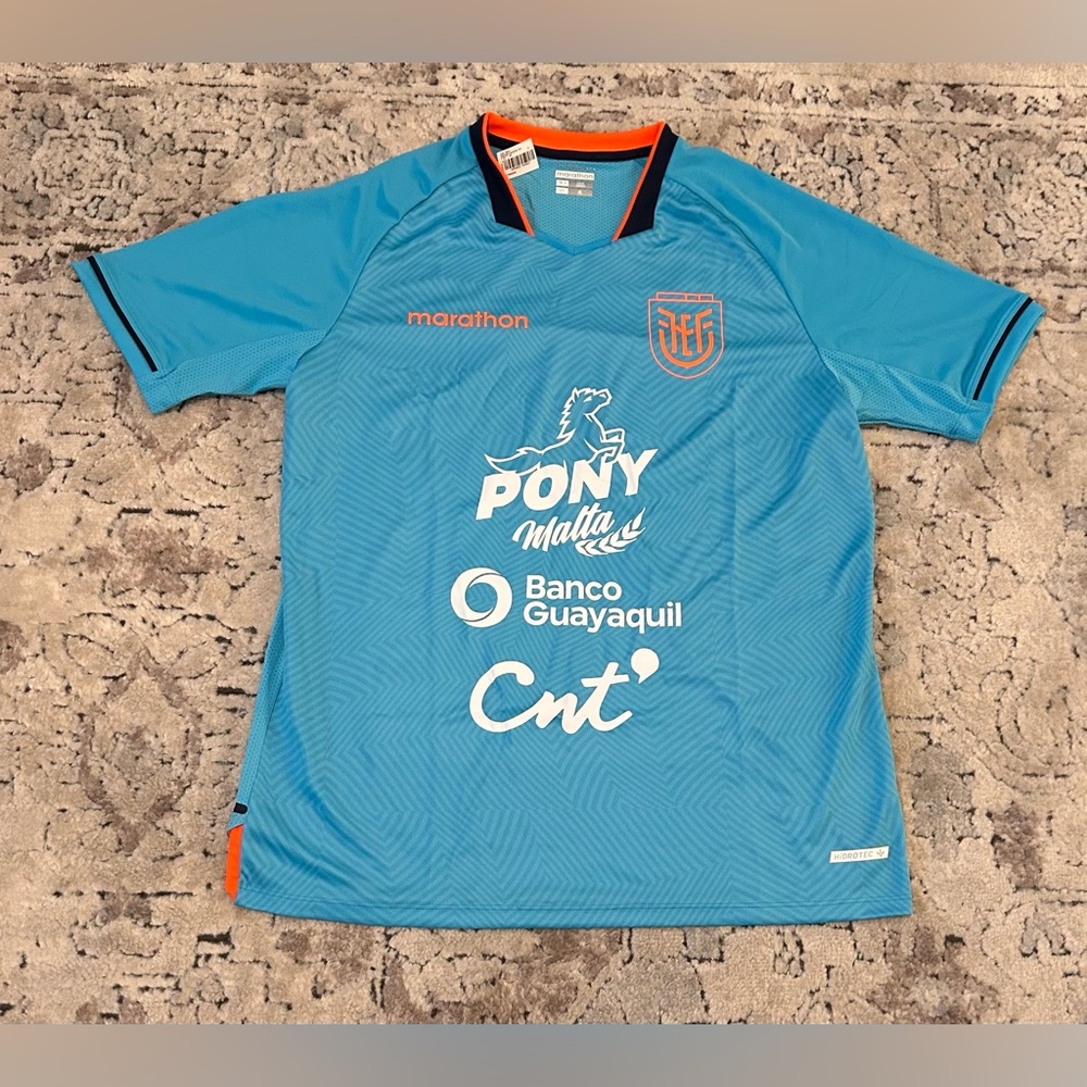 Marathon Authentic Ecuador National Team Turquoise Training Jersey Men’s Sz: XL